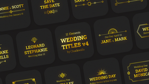 Wedding Titles v4 Titles template preview