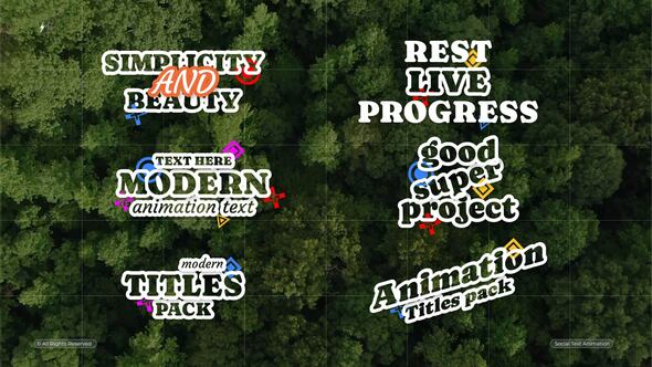 Social Text Animation | After Effects Titles template preview
