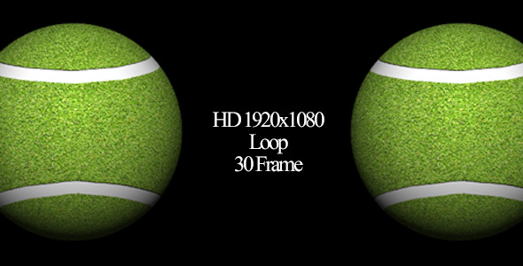 Tennis Ball Rotate Loop With Aplha Channel