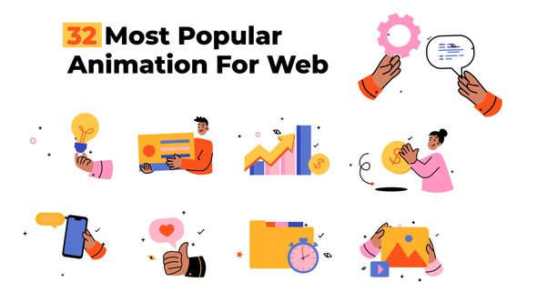 32 Most Popular Animation For Web Elements template preview