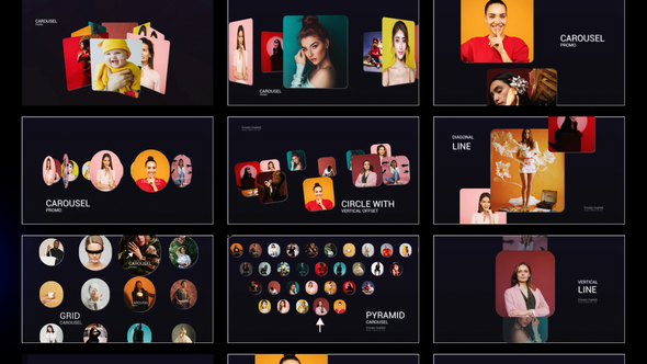 10 Minimal Carousel pack Elements template preview