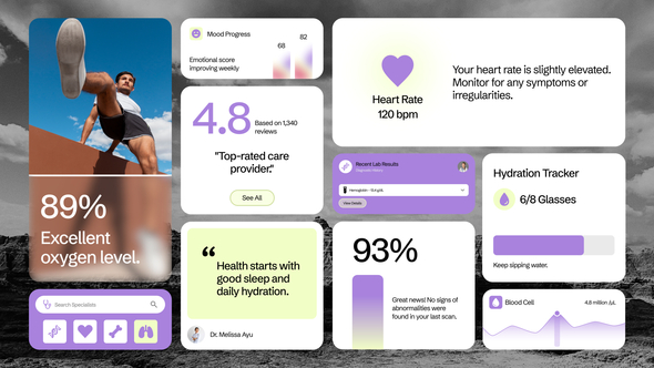 Medical UI Widget Elements template preview