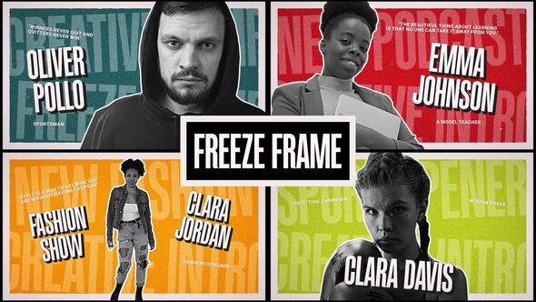 Freeze Frame Maker Openers template preview