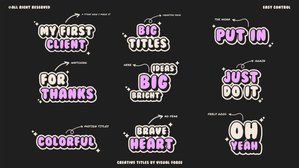 Creative Titles V4.0 | AE Titles template preview