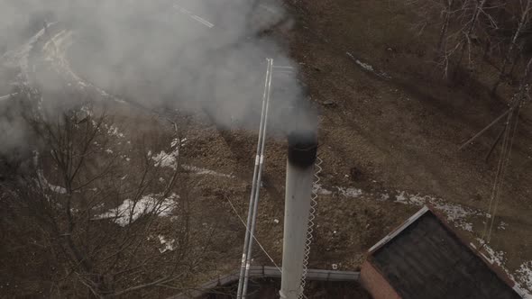 Rotation Top View Of The Boiler Room Pipe alt