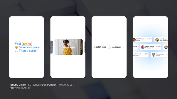 Vertical Brand Intro Openers template preview