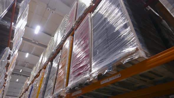 Warehouse with Packed Goods on Racks alt