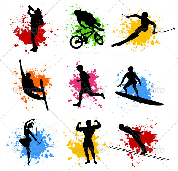 Sports silhouettes