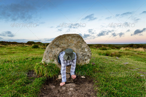 Men-An-Tol in Cornwall - Stock Photo - Images