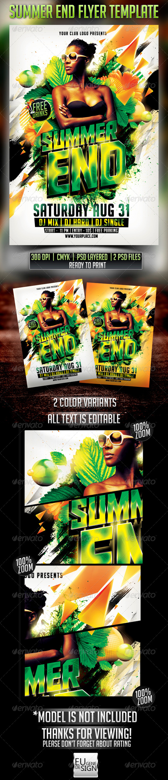 Summer End Flyer Template