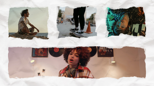 Paper Split Screen Kit Elements template preview