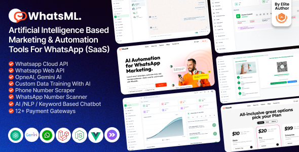 WhatsML – AI-Based Marketing & Automation Tools for WhatsApp (SaaS)