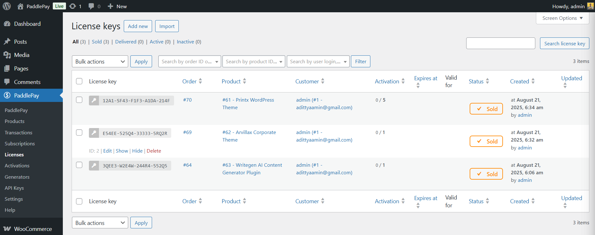 PaddlePay – WooCommerce License Manager, Payments & Subscriptions 4 Screenshot 06 - PaddlePay – WooCommerce License Manager, Payments & Subscriptions