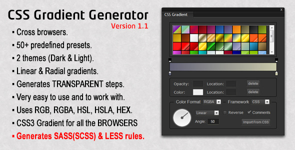 CSS Gradient Generator - CodeCanyon 5316282