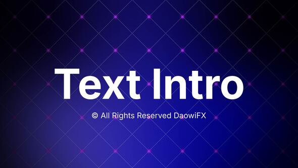 AI Text Intro Titles template preview