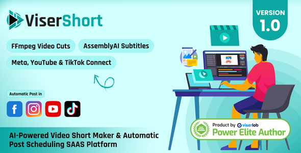 ViserShort – AI Powered Video Short Maker And Automatic Post Scheduling SAAS Platform