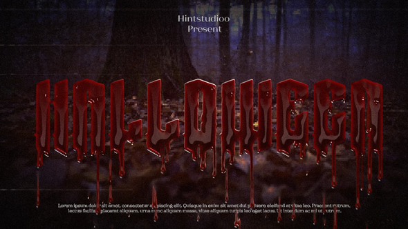 Blood Text Animation Titles template preview