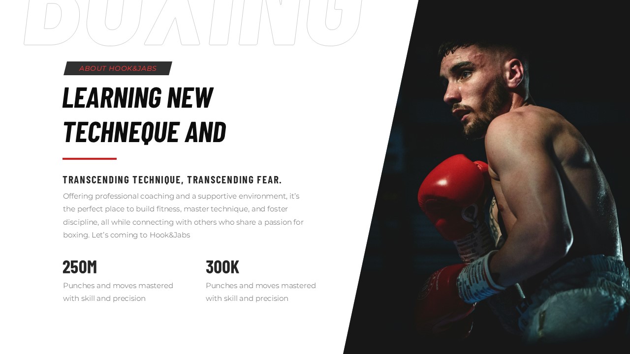Hook&Jabs - Boxing PowerPoint Presentation Template, Presentation Templates