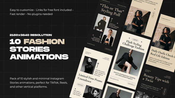 Fashion Stories Elements template preview