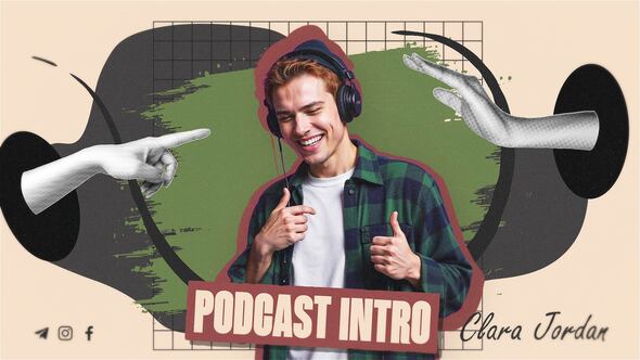 Collage Podcast Intro Openers template preview