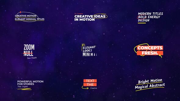 Creative Titles V3.0 | AE Titles template preview