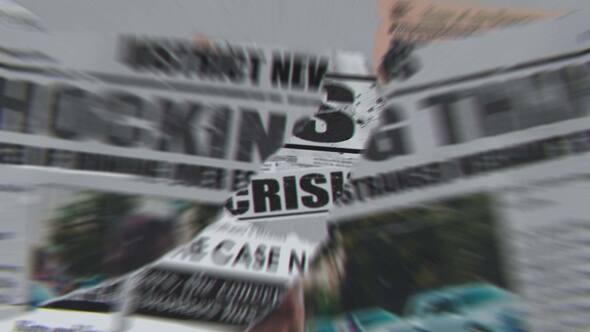 Ripped Newspaper Headlines Openers template preview