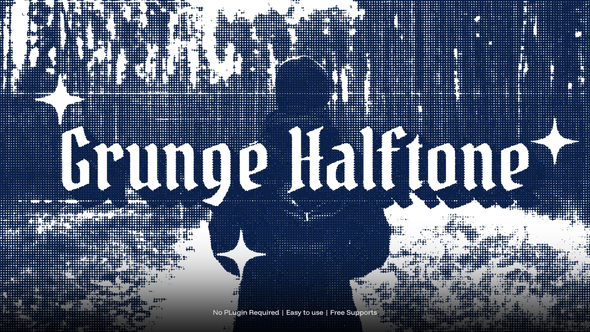 Grunge Halftone Overlay Elements template preview