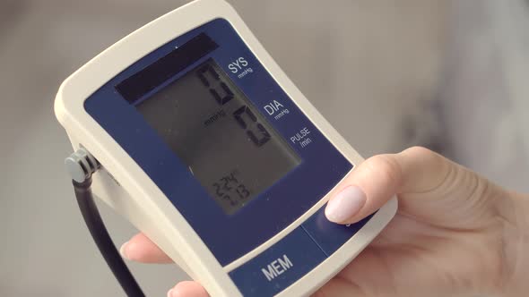 Measuring Pulse And Blood Pressure On Migraine. Medical Tonometer Hypertension Cardiology Healthcare alt