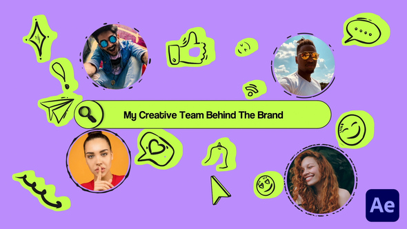 Creative Doodles Team Intro Openers template preview
