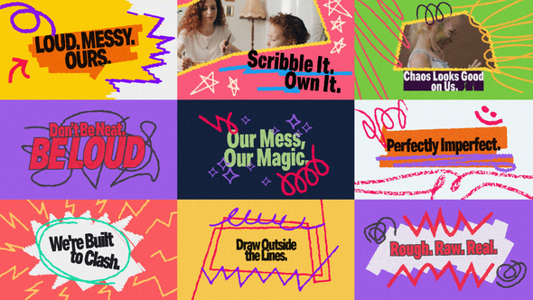 Chalk Scribble Text Titles template preview