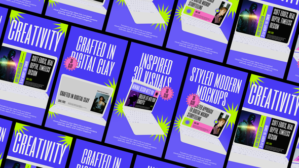 Laptop Clay Mockup Product Promo template preview