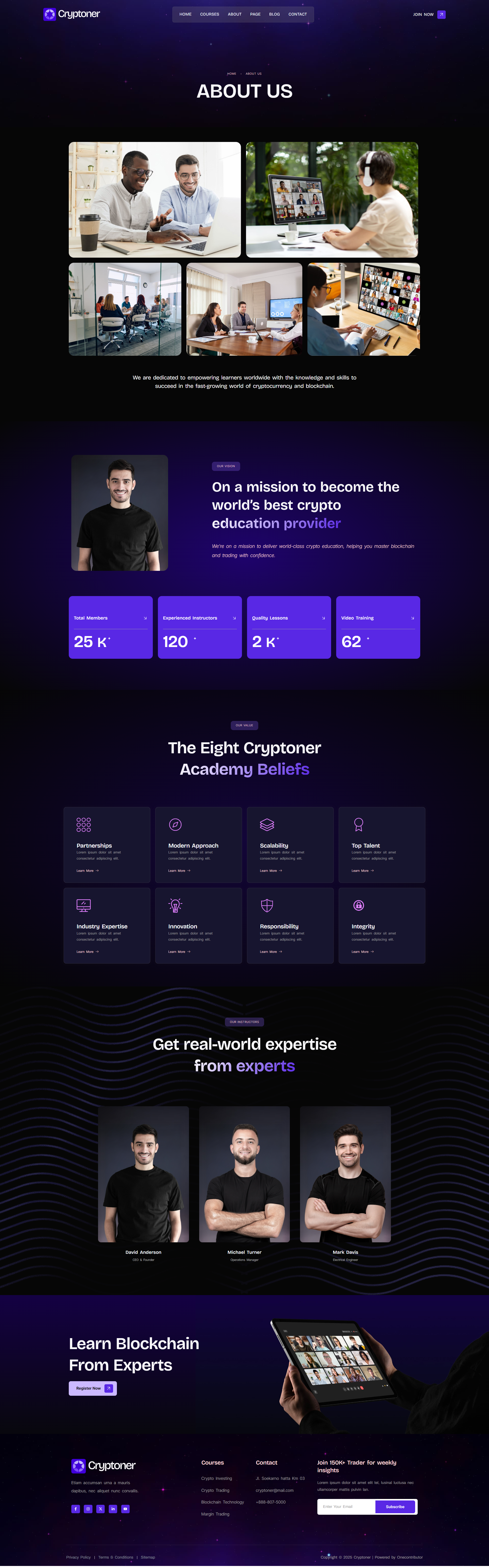 Cryptoner - Online Crypto Courses Elementor Template Kit by onecontributor