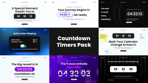 Countdown Timer Pack Logo Stings template preview