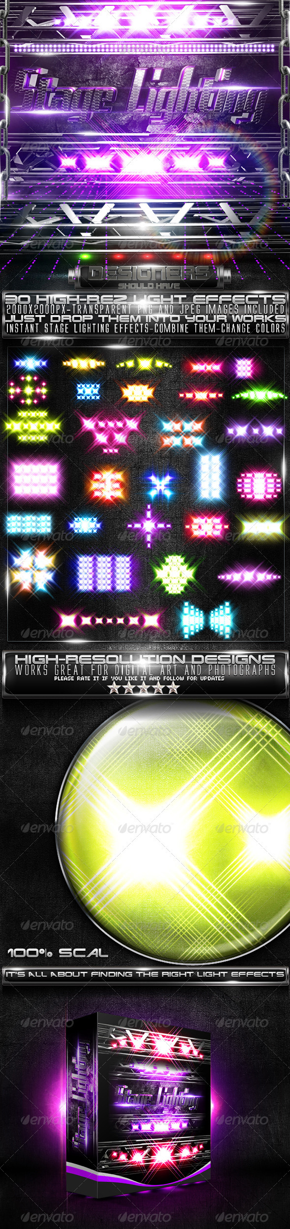 30 Stage Lighting Effects - Decorative Graphics