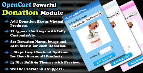 opencart powerful donation module Nulled