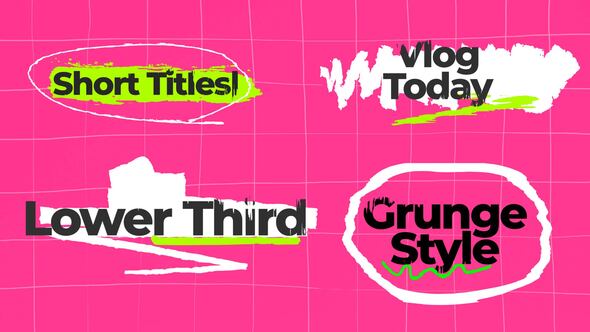 Grunge Titles Titles template preview