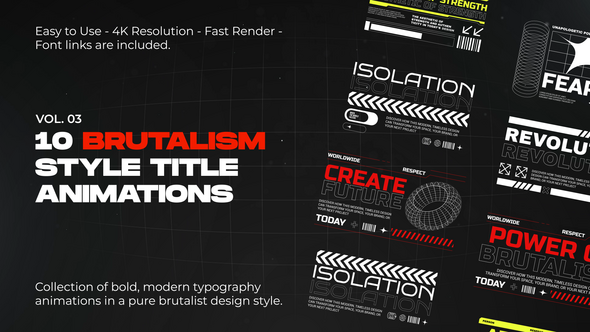 Brutalism Title vol. 03 Titles template preview