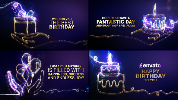 Happy Birthday Wishes // Birthday Wishes Intro Openers template preview