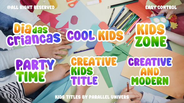 Kids Titles | AE Titles template preview