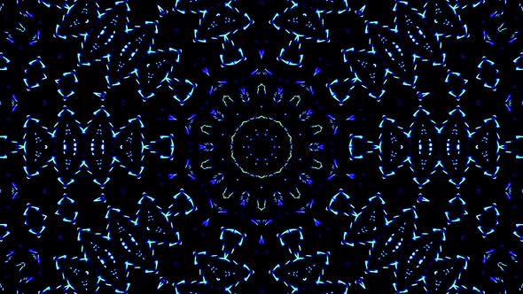 abstract light governing blue color, kaleidoscope alt