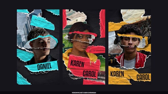 Crumple Tape Paper Stories broadcast-packages template preview