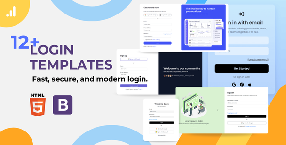 Professional Bootstrap Login Templates Collection