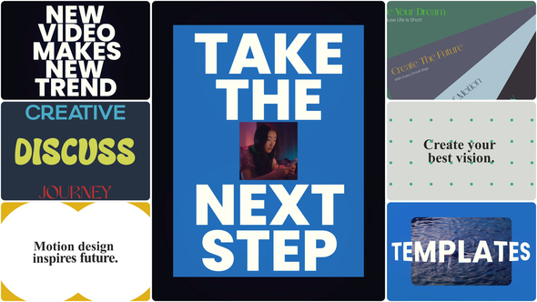 Dynamic Looping Text Pack-Modern Kinetic Typography Animation Titles template preview