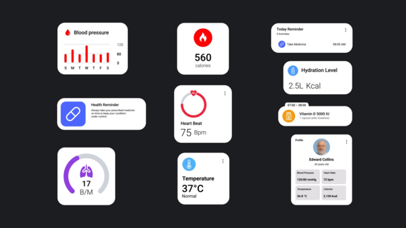 Medical Widget Elements template preview