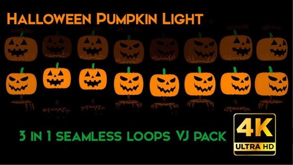 Halloween Pumpkin Light VJ Loops