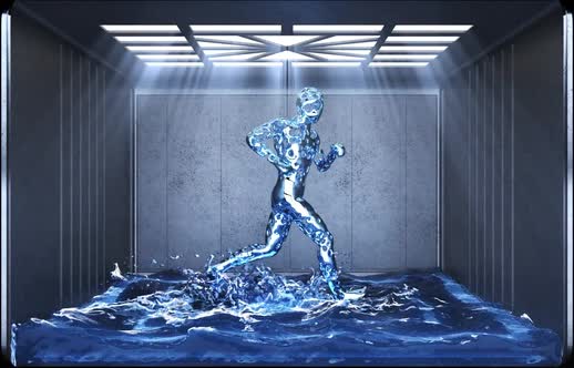 Running Man With Water