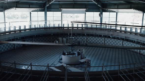 Cow Milking System Empty in Modern Automated Manufacture alt