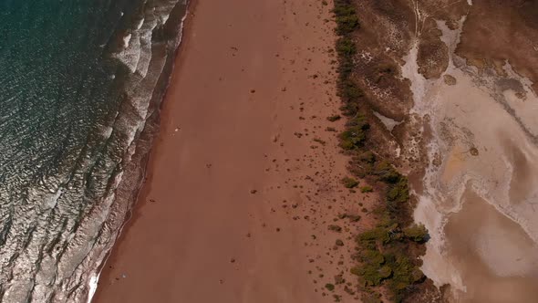 Aerial View of Istuzu Beach Spawning Site of Red Data Book Relict Loggerhead Turtles Caretta Caretta alt