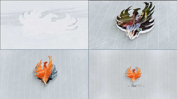 Scribble Paper Turn Photo Logo Logo Stings template preview