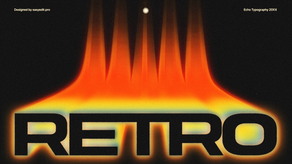 Retro Wave Typography Titles template preview